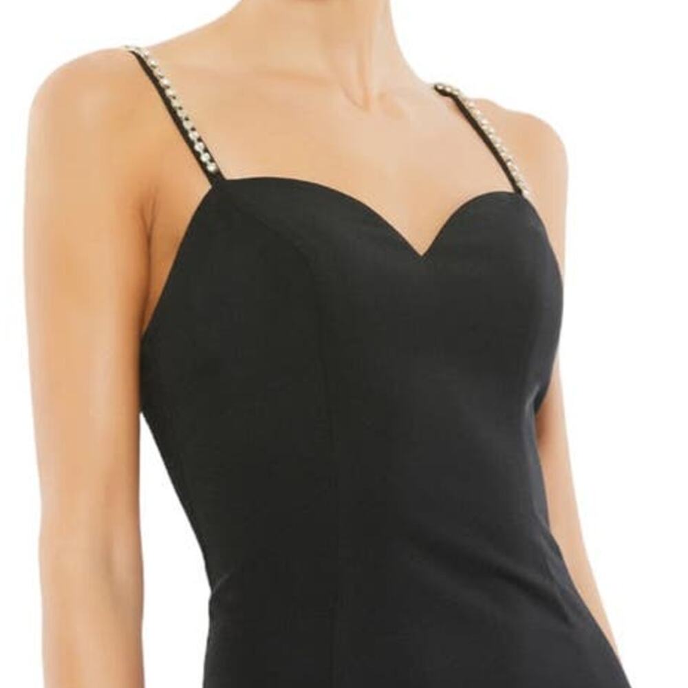 Mac Duggal NEW Size 10 Beaded Strap Sweetheart Neckline Gown Black 55706 NWT - Picture 2 of 11